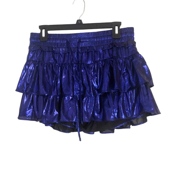 NWT Day+Moon metallic pull on ruffle skort - Picture 2 of 4